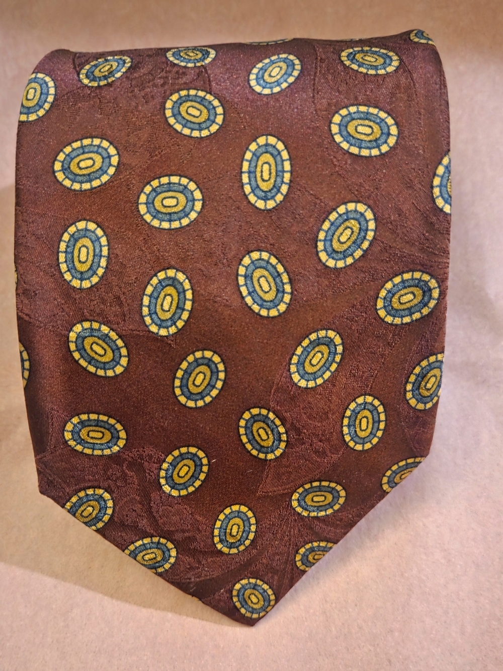 Classic Maroon Medallion Men's Tie